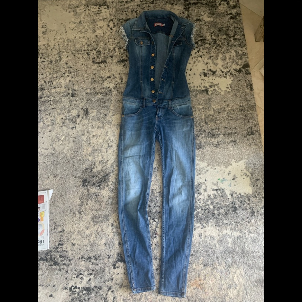 Denim jumpsuit brand MET